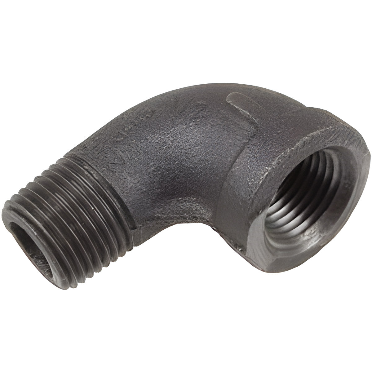1/2 INCH X 1/2 INCH MNPT X FNPTBLACK IRON STREET ELBOW - 90