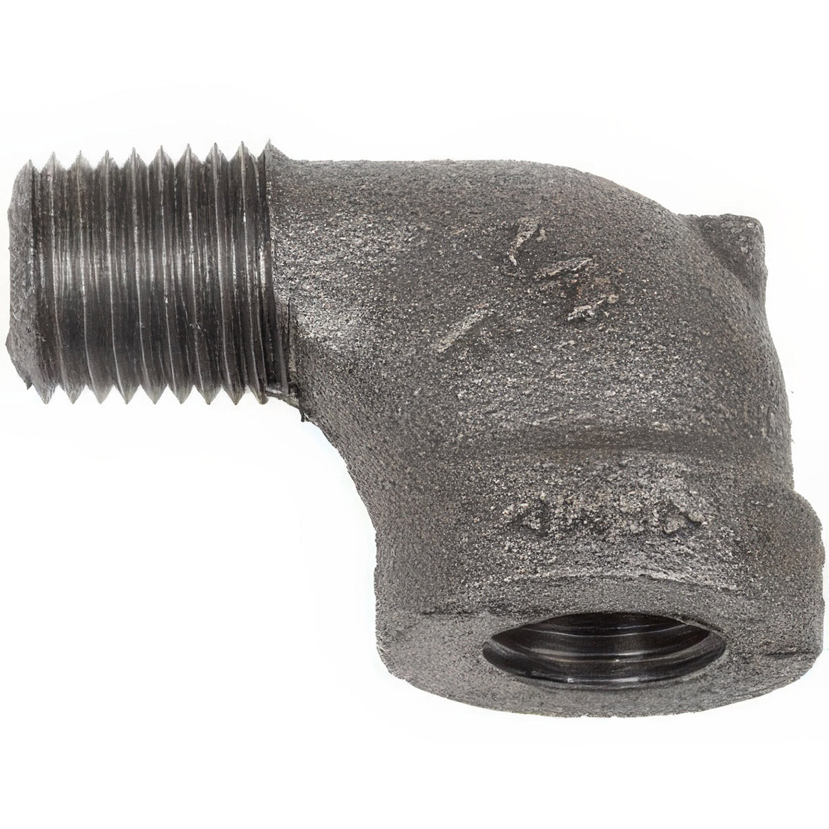 1/4 INCH X 1/4 INCH MNPT X FNPTBLACK IRON STREET ELBOW - 90