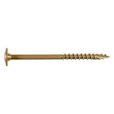Simpson Strong-Tie #8 x 1-1/4" Six-Lobe, Wafer-Head Construction Screws, Quik Guard, Tan (5,000/Pkg) #CBT08114MB