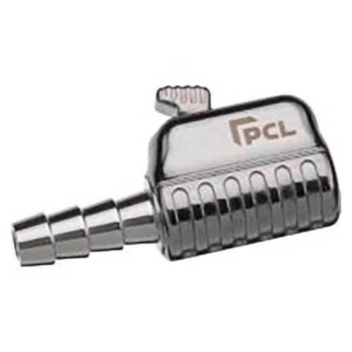 PCL CH2H1 Straight Single Clip On Chuck Connector, 1/4 in. Hose Barb