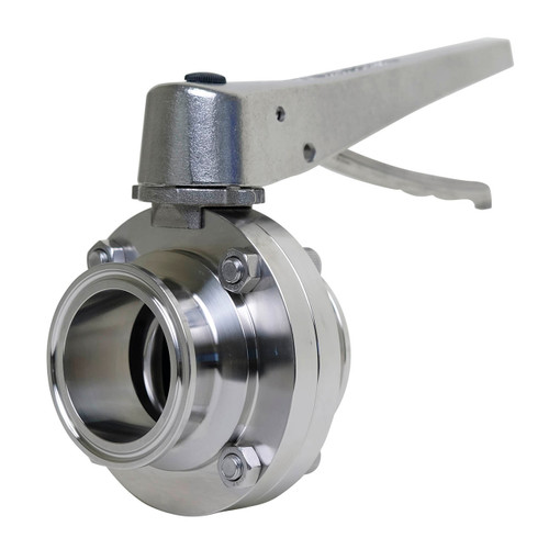 Wayland Ind. 316 SS 2 in. Tri-Clamp Butterfly Valve w/SS Trigger Handle