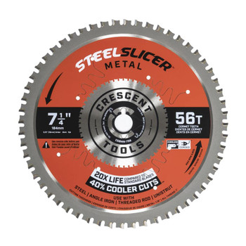 Crescent 7-1/4" x 56-Tooth SteelSlicer Thin Metal Circular Saw Blade - CSBMN-756