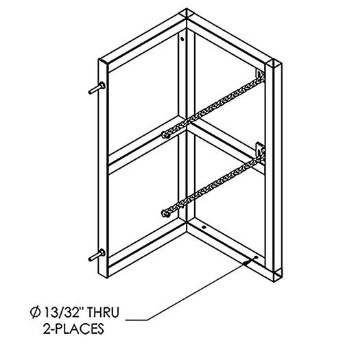 Vestil CYL-FMSR-1-EXT Single Cylinder Barricade Rack Extension