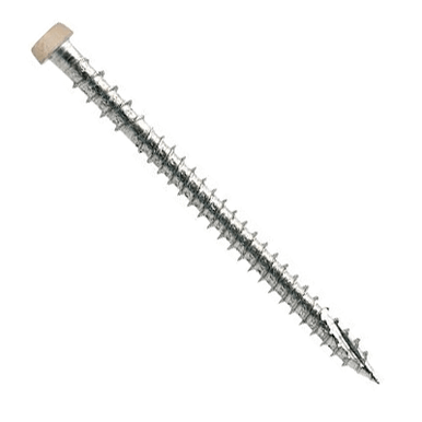 Simpson Strong Tie #10 x 2-3/4" Deck Drive DCU Composite Collated Deck Screws, 316 Stainless Steel, Tan 02 (1000/Pkg.) #DCU234S316TN02