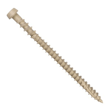 Simpson Strong Tie #10 x 2-3/4" Deck Drive DCU Composite Deck Screws, Quik Guard Coating, Tan 02 (350/Pkg.) #DCU234TN02R350