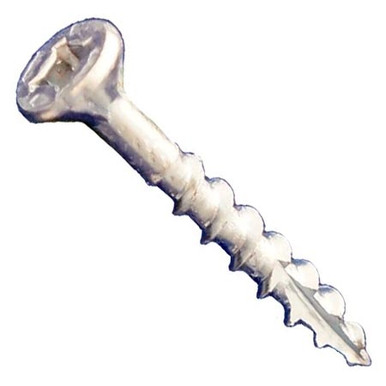 #8 x 1-5/8" Daggerz Dagger-Lok Square-Phillips Flat w/Nibs Type 17 Coarse Wood Screws Zinc (5,000/Bulk Pkg.)
