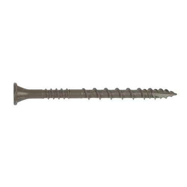 Simpson Strong Tie #8 x 1-1/4" Deck Drive DSV Wood Screws, Quick Guard, Six-Lobe, Ribbed Flat Head, Red (1LB) #DSVR114R1LB