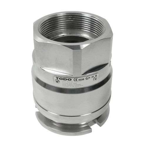 TODO II-GAS 3 in. Stainless Steel LPG Dry-Break Adapter x Female NPT, Low Temp. FKM