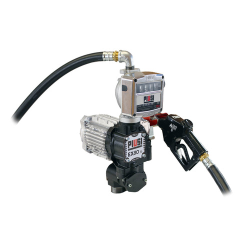 PIUSI PIF0039140 EX80CD Series Heavy Duty 120V AC Powered Transfer Pump w/ Auto Nozzle - Pro Kit