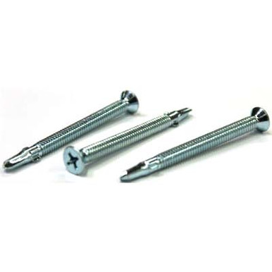 Simpson Strong-Tie #14 x 3-1/4" Self Drilling Flat Head Screws With Wings, Square Drive, 410 Stainless Steel (100/Pkg) #F14C325FDC