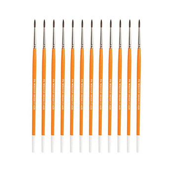 Wooster Genuine #2 Camel Watercolor Pointed Artist Paintbrush 12-Pack # F1628-2-12PK