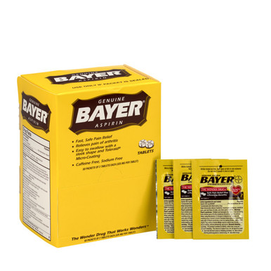 Bayer Aspirin, 100 Total Count, 2 per Package 12408