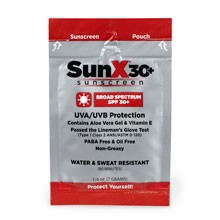 SunX30 Sunscreen Lotion Packets, 4 Per Box 18-030