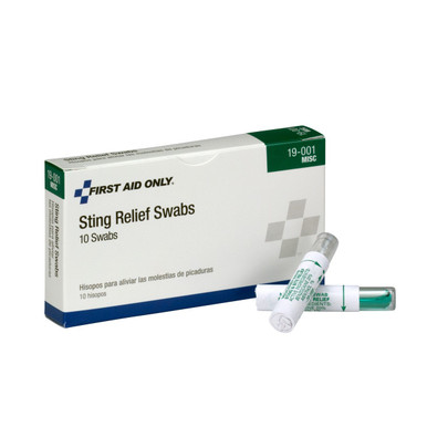 Sting Relief Swabs, 10 Per Box 19-001