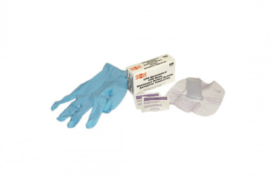 CPR First Aid Kit Includes 5 Piece CPR Micro shield, Gloves, and Antiseptic Wipes Kit 21-012