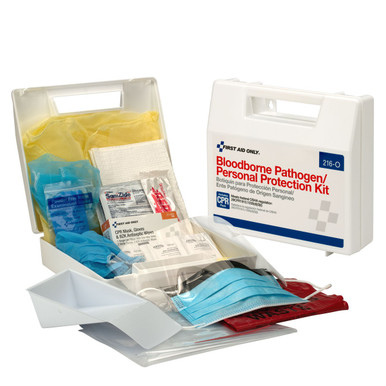 Bloodborne Pathogen (BBP) Spill Clean Up Kit & Personal Protection with CPR Pack, Plastic Case 216-O