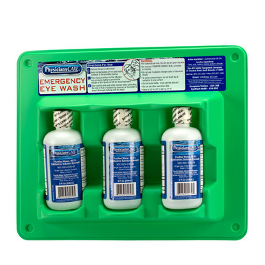 Eyewash Station, 8 oz. - Triple Screw Cap Bottles 24-308