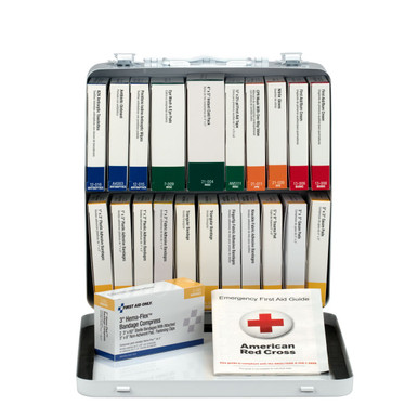 24 Unit First Aid Kit, Metal Case 242-AN