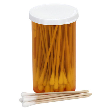 Cotton Tipped Applicators, 3" Wood Shaft, Vial of 100 25-410