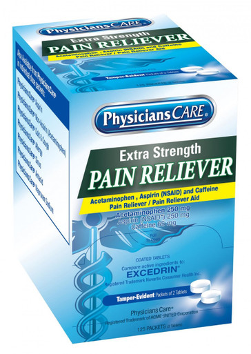 Extra Strength Pain Reliever, 125x2 per Box 90317