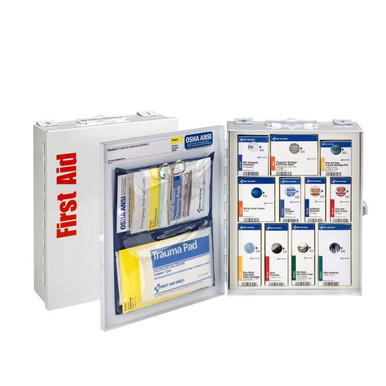 Medium Metal SmartCompliance Food Service First Aid Cabinet without Medications, ANSI 2021 Class A90658