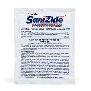 Germicidal Surface Wipes, 50 Count 90897