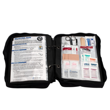 Deluxe Survival First Aid Kit in Ballistic Nylon Black Carry Case, 223 pieces FA-462