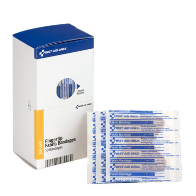 SmartCompliance Refill Fabric Fingertip Bandages, 10 Per Box FAE-3006
