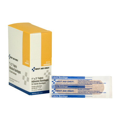 1"x3" Fabric Bandages, 50 Per Box G121