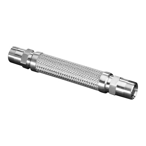 Hose Master FSMM Series 3/4 in. Male x Male FireShield Flexible Metal Hose Connector