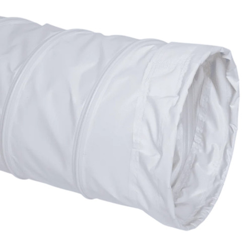 Flexaust Springflex FX-180 25 ft. Sewn Single-ply PVC Vinyl Coated White Polyester Fabric Duct Hose