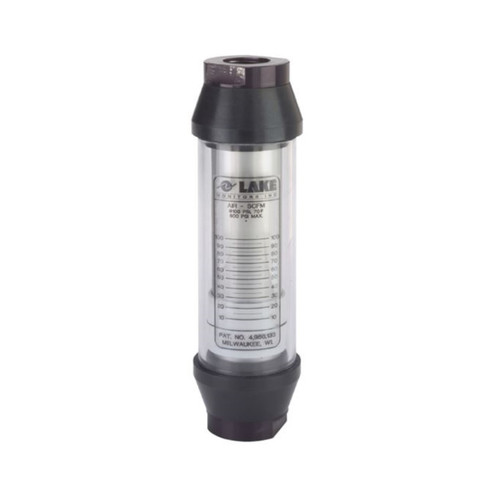 AW-Lake G4A4AC25 3/4 in. - 1 in. Port 3/4 in. NPTF Pneumatic Variable Area Flow Meter - Aluminum, 20 to 250 SCFM