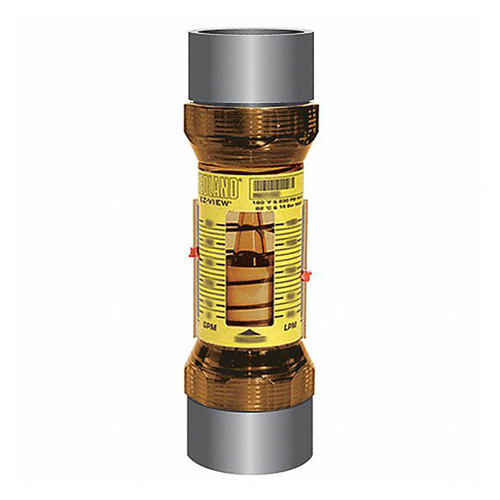 Badger Meter Hedland Variable Area EZ-View Water Flow Meter, 2 in. PVC Socket Fitting