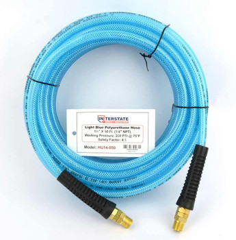 Interstate Pneumatics HU14-050S 1/4" 50 ft Polyurethane Hose (1/4" NPT) Swivel Fitting