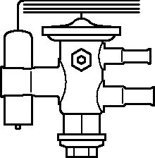068U2330 Danfoss Thermostatic expansion valve, TUAE