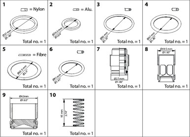 148B6162 Danfoss Overhaul kit, SCA 50