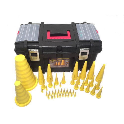 Yelloc Serviceline YCY-5511 Flexible Hydraulic Plugs Master Kit, .04 in. to 5 in., 6 Pieces/Box