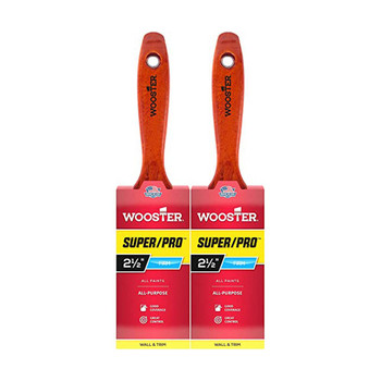 Wooster Genuine 2.5" Super/Pro Flat Paintbrush 2-Pack, J4104-2.5-2PK