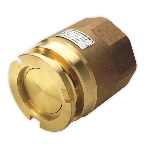 Emco WheatonJ73A-BVN0-A003 3 in. Female NPT Brass Adapter w/ FKM Seals
