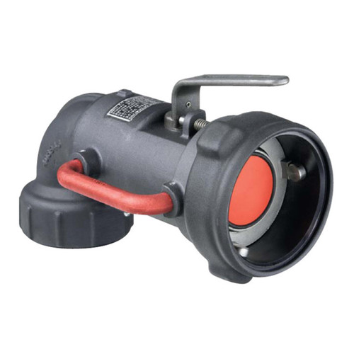 Emco Wheaton J73C-ABI2-B 3 in. ISO 228 Parallel 90° Dry-Break Coupler w/ Nitrile Rubber Seals