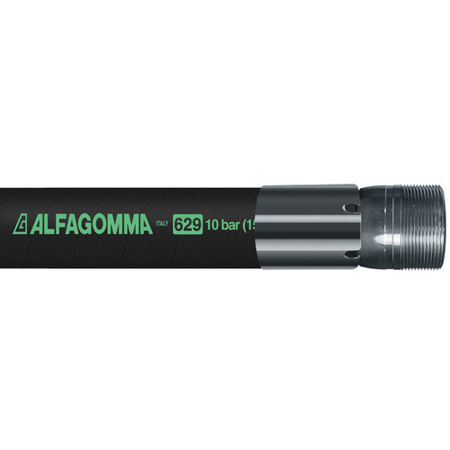 Kuriyama T629AA 2 in. 150 PSI Black Biofuel Petroleum Suction & Discharge Hose Assemblies w/ Male NPT Ends