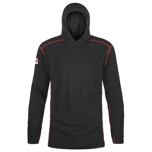 Lakeland LSCMWH Series Men's Long Sleeve Crew w/Hood & Neck Gaiter, Black