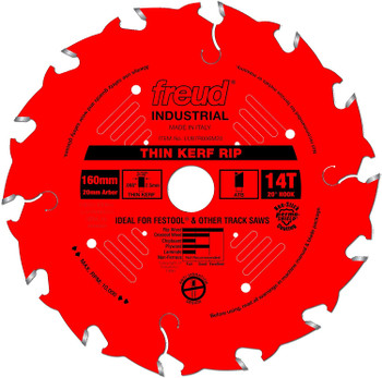 Freud LU87R006M20 160mm Thin Kerf Rip Blade