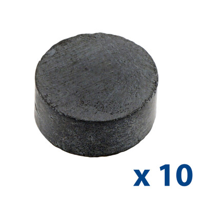 Ceramic Disc Magnets (10pk) - 0.5'' Dia. x 0.187'' Thk.¸ 1.41 lbs. pull 07002