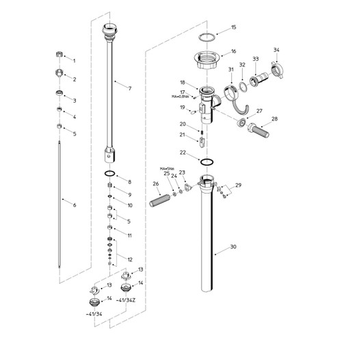 Flux 400 Series FP425ExS 39 Pump Maintenance Rebuild Kit
