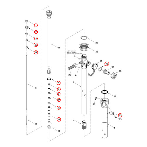 Flux 400 Series F426PP 39 Pump Maintenance Rebuild Kit