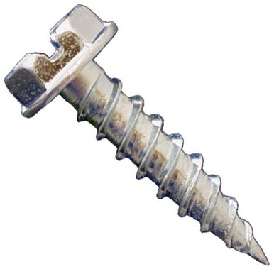 #12 x 3" Daggerz Slotted Hex Washer Head Needle Point Screws Zinc (1,500/Bulk Pkg.)