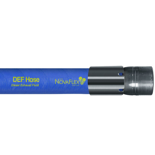 Novaflex 4203 2 in. Blue DEF Transfer Hose Assembly w/ Stainless Steel Male NPT Ends