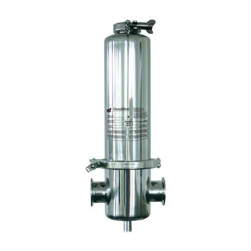 Donaldson PG-EG 0144 2 1/2 in. Tri-Clamp 316L SS Sanitary Gas Filter Housing, Code 7 Connection, 20/30 Element Size
