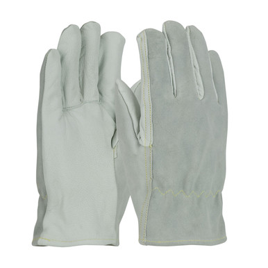 Natural XXL Goatskin/Split Cowhide Drivers, 13G Kevlar Lining, Straight Thumb, A2 Leather Gloves with Cut Lining 1 Dozen 09-K3720/XXL